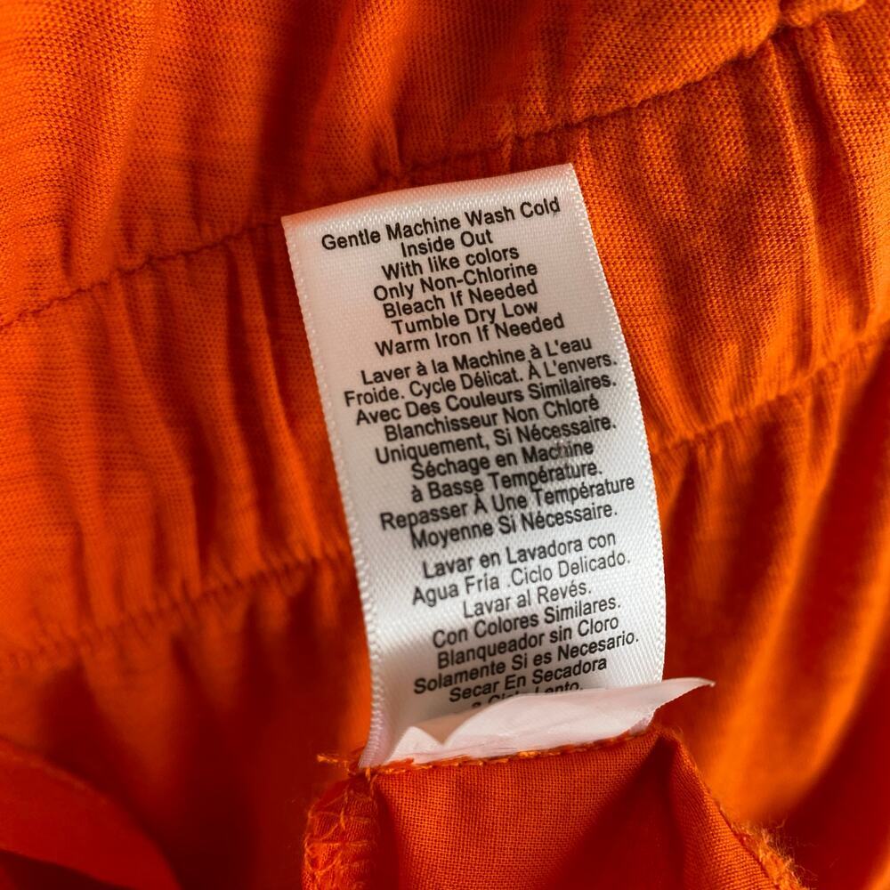 Nation LTD Azalia Midi Dress Orange Pima Cotton Short Sleeve XS - Picture 13 of 15